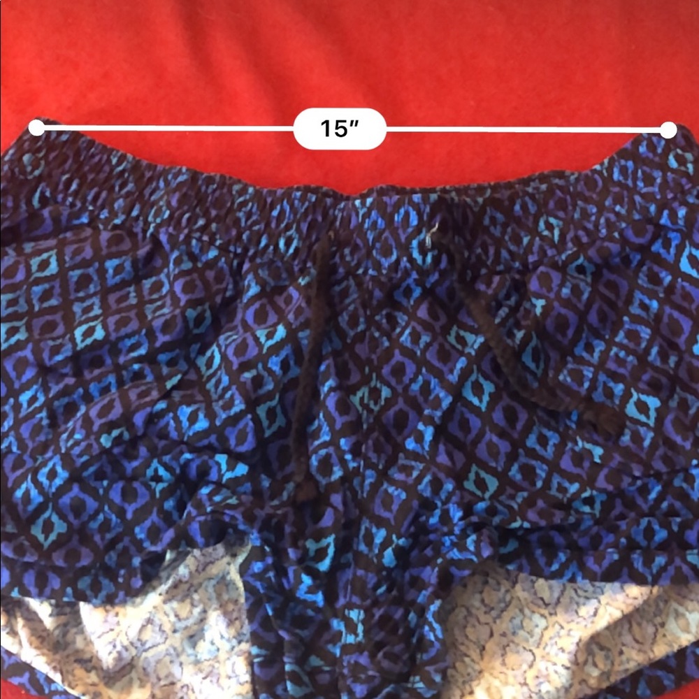 Blue Patterned Shorts - Picture 4 of 5